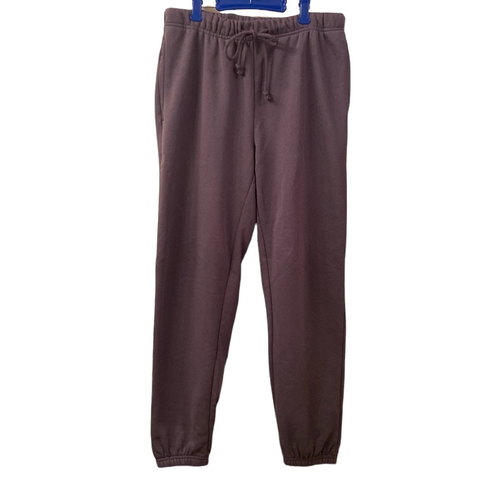 No Boundaries Sweatpants Dark Grey Elastic Waist Ankles Pockets Fleece WM SZ S